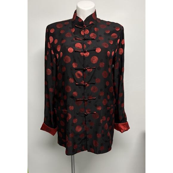 Men’s Vintage Silk Chinese Tang Medium Reversible Shirt Coat Suit Jackets Glam - Picture 2 of 10